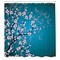 Ambesonne Japanese Decorative Shower Curtain for Bathroom & Guestroom Spring Season Culture Sakura Bloom Design Marine Toned Ombre Background Cloth Fabric Essential Accessories 69" W x 70" L Blue Pink